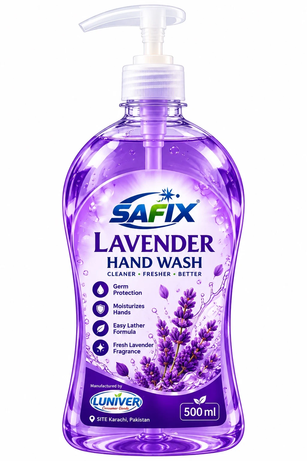 SAFIX Hand Wash 500 ml · Lavender